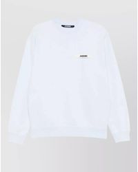 Jacquemus - Gros Grain Cotton Crew Neck Sweatshirt - Lyst