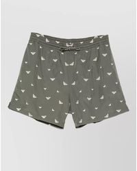 Emporio Armani - Swim Shorts Rear Welt Pocket Side Slits - Lyst