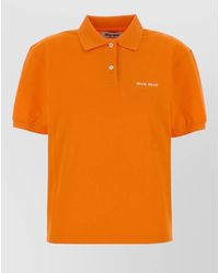 Miu Miu - Piquet Polo Shirt Collar Short Sleeves - Lyst