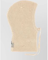 MM6 by Maison Margiela - Wool Ribbed Balaclava - Lyst