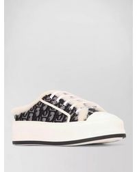 Dior - Low Top Sneaker Fur Trim Rubber Sole - Lyst