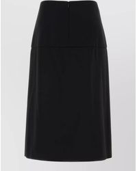 Jil Sander - Sable Skirt High Waist Knee Length - Lyst
