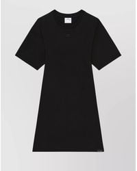 Courreges - Cotton Logo-Embroidered A-Line Mini Dress - Lyst