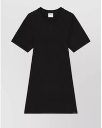 Courreges - Cotton Logo-Embroidered A-Line Mini Dress - Lyst