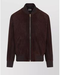 Paul Smith - Regular Fit Suede Bomber Jacket - Lyst