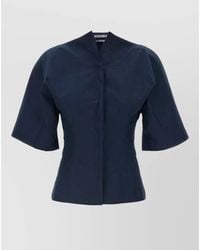 Jacquemus - Cotton Boat Neck Short Sleeve Shirt - Lyst