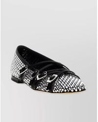 Mach & Mach - Crystal-Embellished Mesh Ballerina Shoes - Lyst