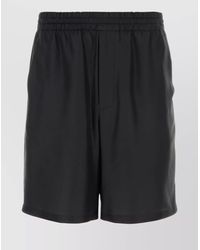 Prada - Elastic Waistband Twill Bermuda Shorts - Lyst