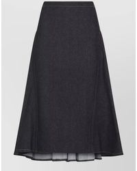 Jacquemus - Denim Mid-Rise Midi A-Line Skirt - Lyst