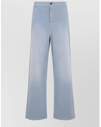 Miu Miu - Garment-Dyed Mid-Rise Wide-Leg Trousers - Lyst