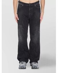 Balenciaga - Cotton Distressed Relaxed-Fit Mid-Rise Jeans - Lyst