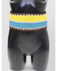 Dolce & Gabbana - Striped Wide Waist Belt - Lyst