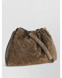 Brunello Cucinelli - Na Suede Shoulder Bag - Lyst