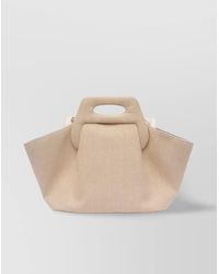 THEMOIRÈ - Fabric Vegan Shoulder Bag With Dual Handles - Lyst