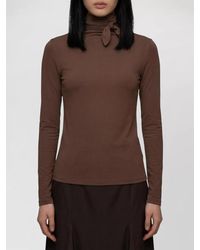 Lemaire - Mesh Jersey Long-Sleeve Ballerina Scarf Top - Lyst