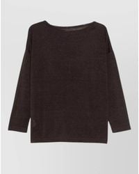 P.A.R.O.S.H. - Knitwear Top Long Sleeves Round Neck - Lyst