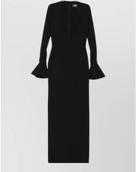 Solace London - Hutton Maxi Dress Deep V Neckline - Lyst