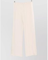 forte_forte - Side Stripe Wide-Leg Trousers - Lyst