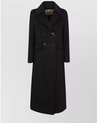 Herno - Wool Coat With Pointed Lapels And Pockets - Lyst