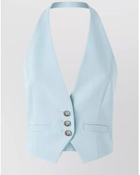 Pinko - Viscose Sleeveless Single-Breasted Vest - Lyst