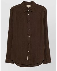Woolrich - Linen Shirt Long Sleeves Button Down Collar - Lyst