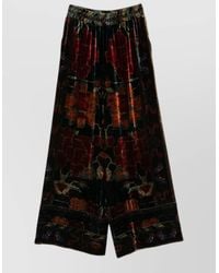 Pierre Louis Mascia - High Waist Wide Leg Velvet Trousers - Lyst