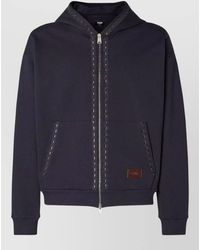 Fendi - Hooded Zip Jacket Ribbed Cuffs Hem Pockets - Lyst
