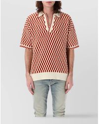 Amiri - Oversized Checkered Polo Short Sleeves - Lyst