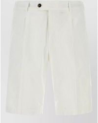 PT Torino - Stretch Corduroy Bermuda Shorts Pleated Front - Lyst