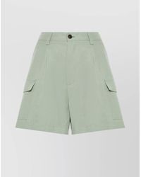 Woolrich - Viscose Linen Knee-Length Shorts - Lyst