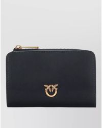 Pinko - Compact Leather Mini Wallet Hardware - Lyst