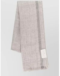 Brunello Cucinelli - Linen Fringed Scarf - Lyst