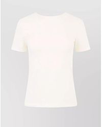 Nina Ricci - Cotton Draped Short Sleeve T-Shirt - Lyst