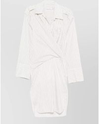 IRO - Striped Wrap Knee-Length Dress - Lyst