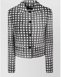 Ermanno Scervino - Checked Jacket Long Sleeves Notched Lapel Pockets - Lyst