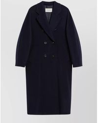 Max Mara - Waist Belted Double-Breasted Long Lapels Pockets - Lyst