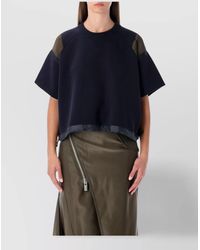 Sacai - Cotton Oversized Short-Sleeve Drawstring T-Shirt - Lyst