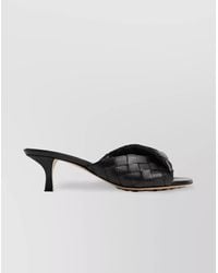 Bottega Veneta - Leather Intrecciato Mule Sandals - Lyst