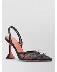 AMINA MUADDI - Crystal-Embellished Lace Slingback Pumps - Lyst