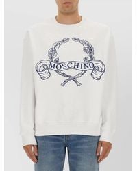 Moschino - Cotton Logo-Embroidered Sweatshirt - Lyst