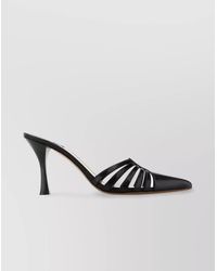 Paris Texas - Leather Nadia Mules With Pointed Toe And Strappy Design - Lyst