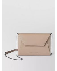 Brunello Cucinelli - Envelope Clutch Bag Duo Precious Chain - Lyst
