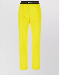 MSGM - Virgin Wool Straight-Leg Trousers - Lyst