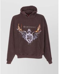 Represent - Cotton Oversized Printed Reversible Hoodie - Lyst