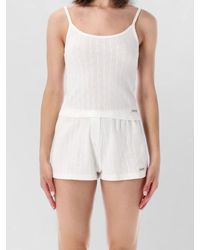 Sporty & Rich - Pointelle Knit Tank Top Underwear - Lyst