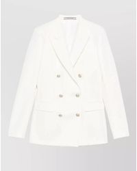 Tagliatore - Double Breasted Jacket Structured Front Pockets - Lyst