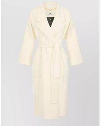 Elisabetta Franchi - Wool Oversized Belted Coat - Lyst