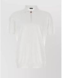 Kiton - Textured Polo Shirt With Collar And Short Sleeves - Lyst