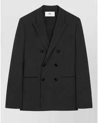 Ami Paris - Virgin Wool Double-Breasted Suit Jacket - Lyst