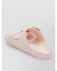 Birkenstock - Double Strap Flat Sole Open Toe Slides - Lyst